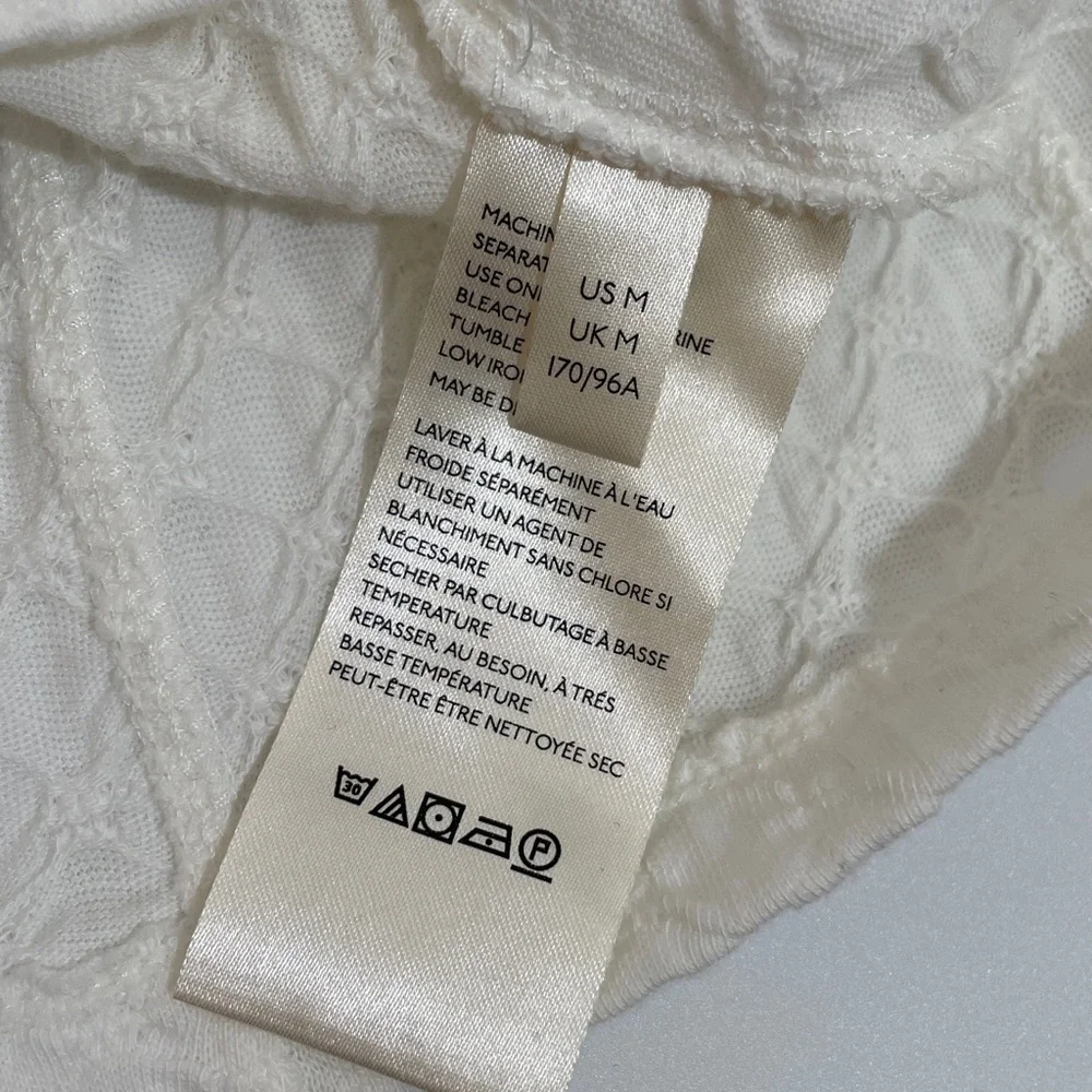 NWT Free People Ladybug Long Sleeve Top in White Size M